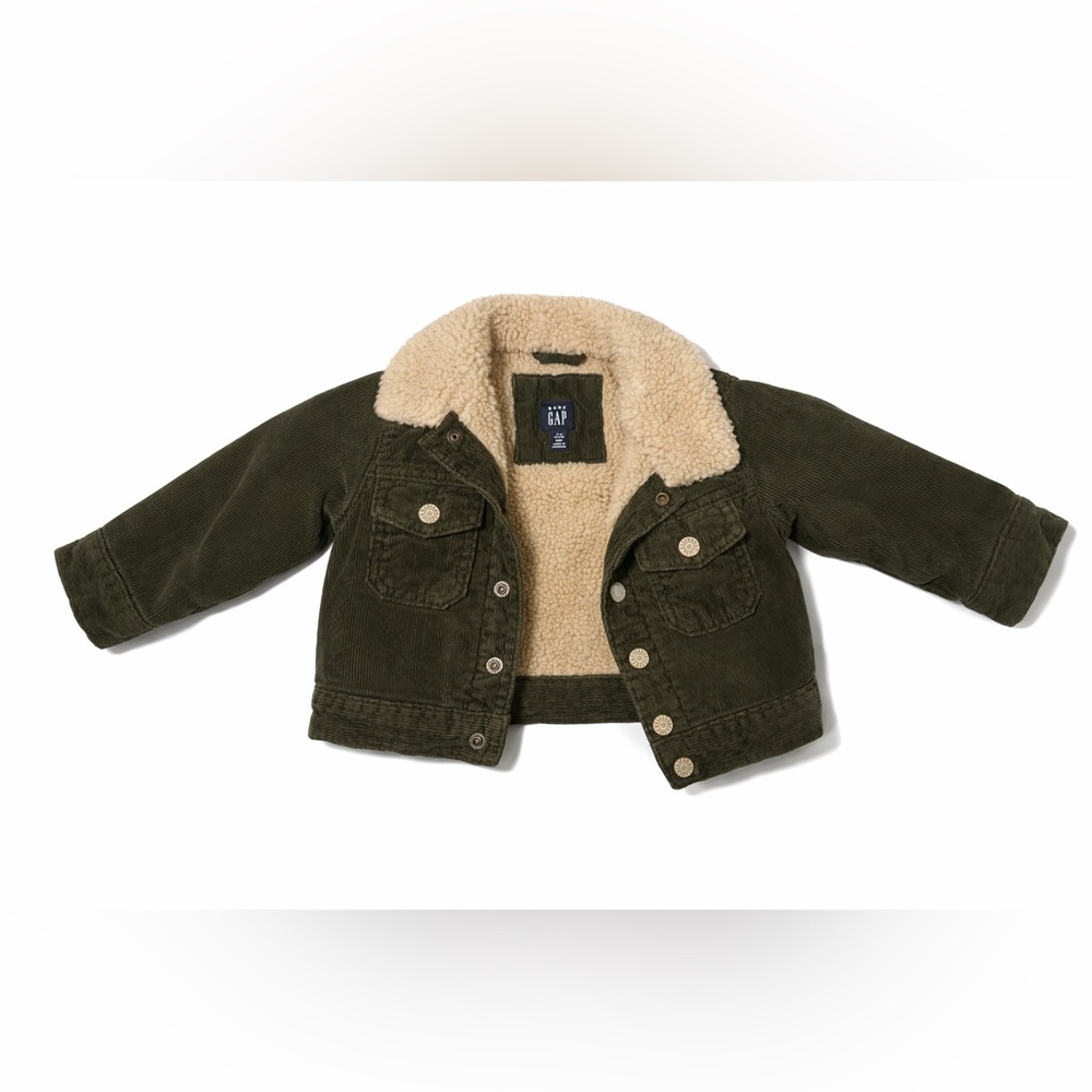 GAP Sherpa-Lined Corduroy Jacket - 6/12 Months SOLD